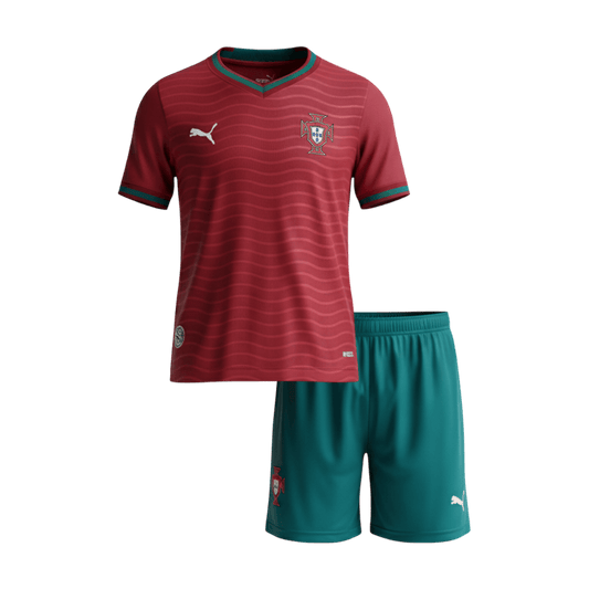 Dziecięcy Zestaw Domowa Portugal (Koszulka+Spodenki) 2026