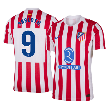 Męska Koszulka Domowa Atletico Madrid SØRLOTH #9 Wersja Piłkarska 2025/26 - Slim Fit