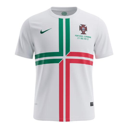 Męska Koszulka Retro Wyjazdowa Portugal 2012