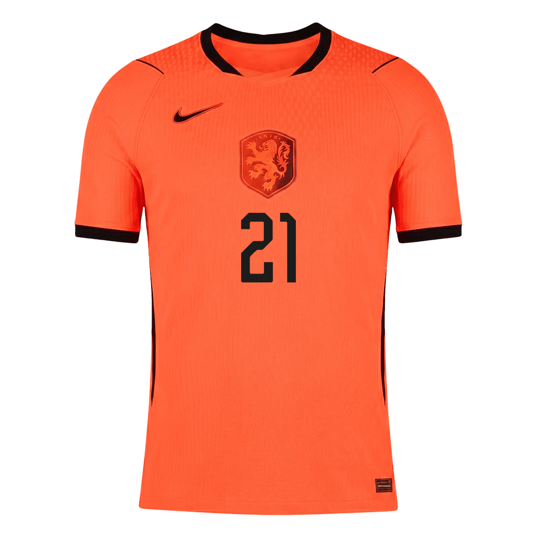 Męska koszulka Holandii domowa F.DE JONG #21 wersja zawodnicza - Mundial 2026