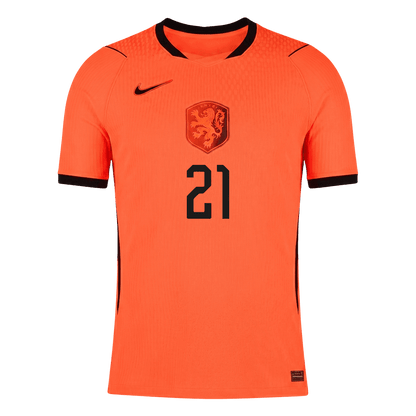 Męska koszulka Holandii domowa F.DE JONG #21 wersja zawodnicza - Mundial 2026
