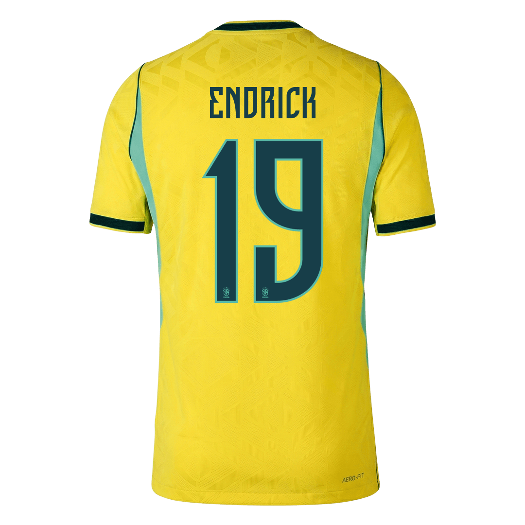 Męska koszulka Brazylii domowa ENDRICK #19 wersja zawodnicza - Mundial 2026