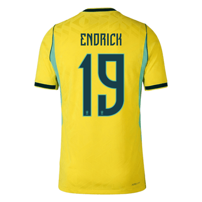 Męska koszulka Brazylii domowa ENDRICK #19 wersja zawodnicza - Mundial 2026