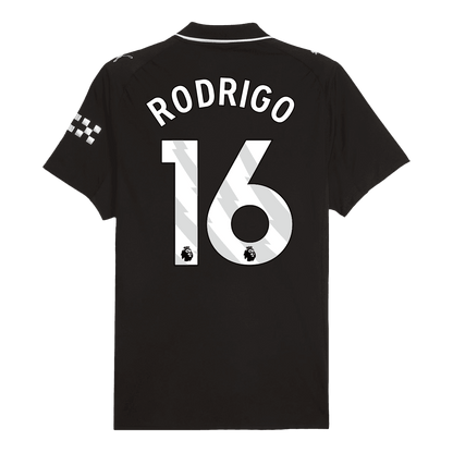 Męska Koszulka Wyjazdowa Manchester City RODRIGO #16 Wersja Piłkarska 2025/26 - Slim Fit - Topowe Koszulki Pilkarskie Sklep Internetowy