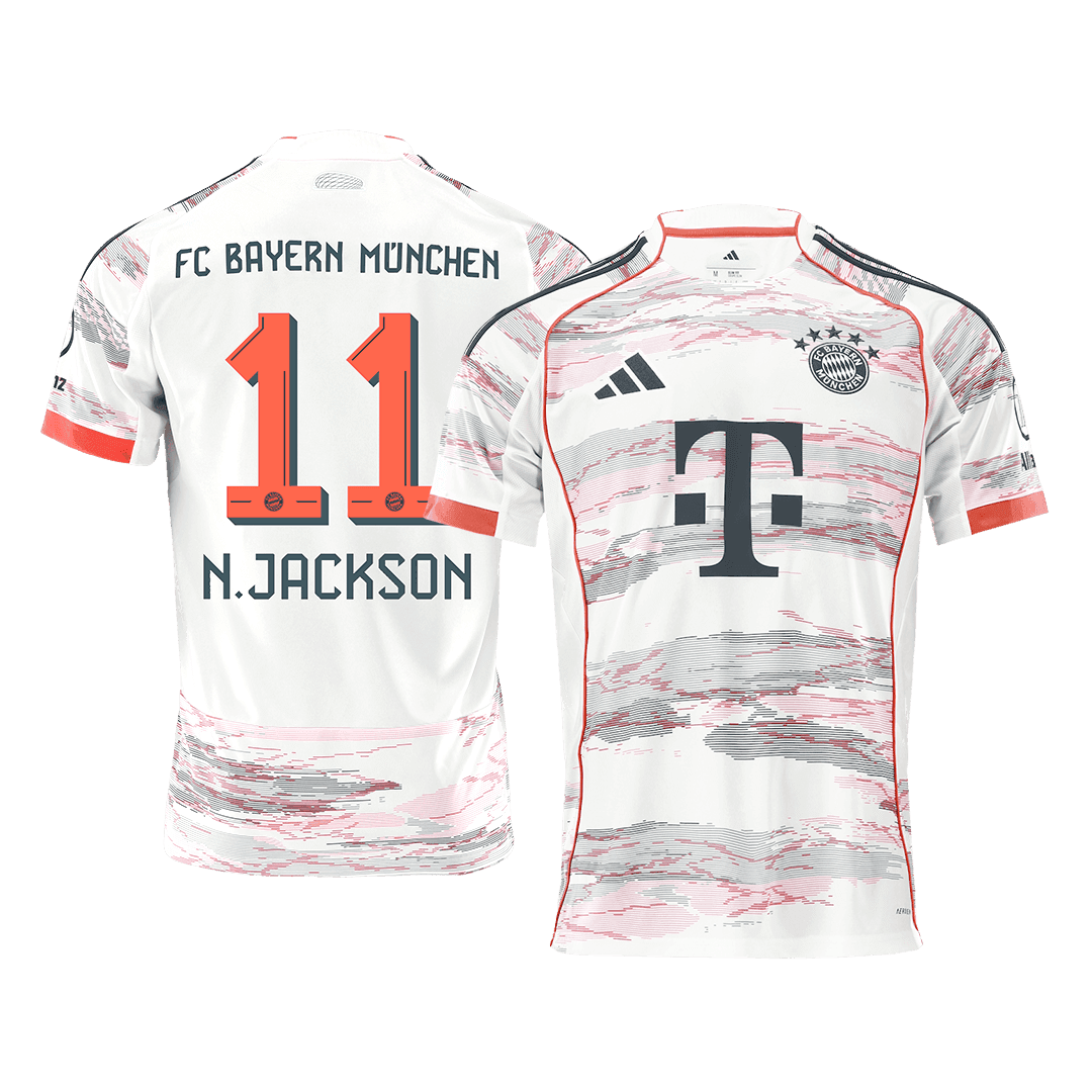 Męska Koszulka Wyjazdowa Bayern Munich N.JACKSON #11 2025/26 - Topowe Koszulki Pilkarskie Sklep Internetowy