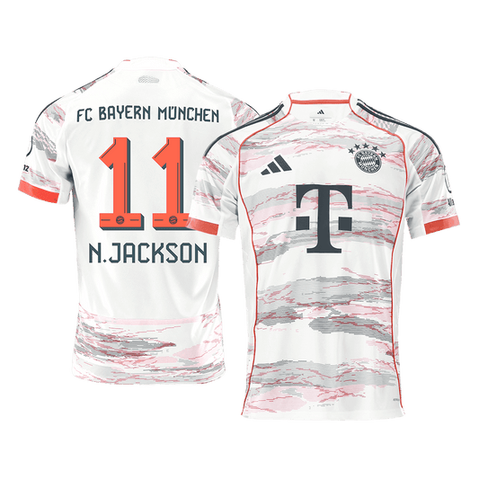 Męska Koszulka Wyjazdowa Bayern Munich N.JACKSON #11 2025/26 - Topowe Koszulki Pilkarskie Sklep Internetowy