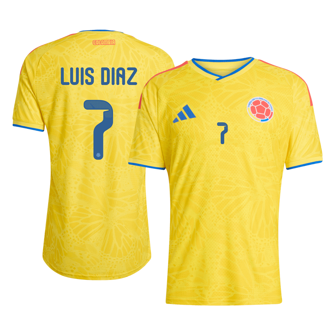 Męska koszulka Kolumbii domowa LUIS DíAZ #7 wersja zawodnicza – Mundial 2026