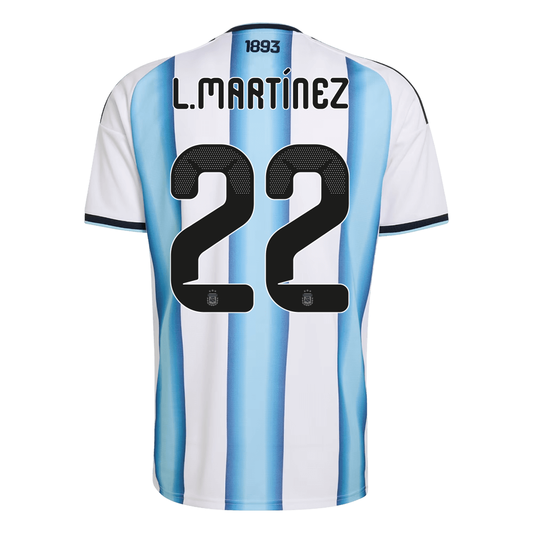 Męska Koszulka Domowa Argentina L.MARTÍNEZ #22 World Cup 2026