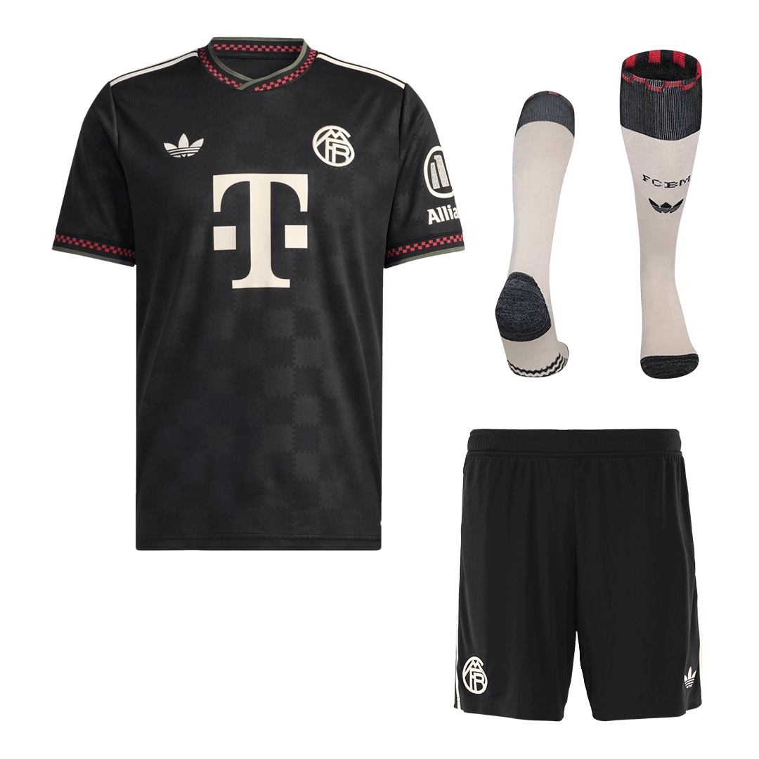 Męski Zestaw Trzecia Wyjazdowa Bayern Munich (Koszulka + Spodenki + Skarpety) 2025/26