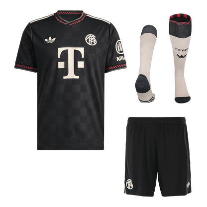 Męski Zestaw Trzecia Wyjazdowa Bayern Munich (Koszulka + Spodenki + Skarpety) 2025/26