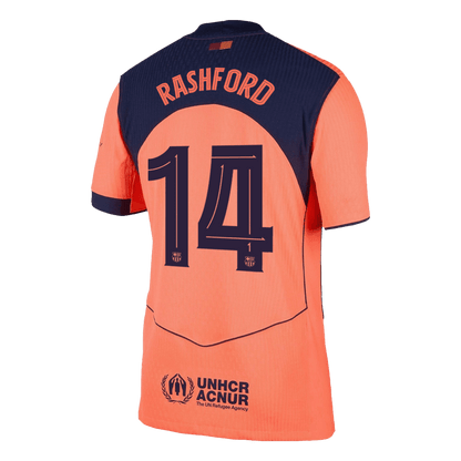 Męska Koszulka Trzecia Wyjazdowa Barcelona RASHFORD #14 Wersja Piłkarska 2025/26 - Slim Fit - Topowe Koszulki Pilkarskie Sklep Internetowy