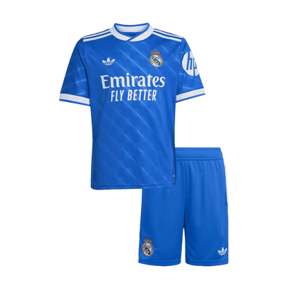 Dziecięcy Zestaw Trzecia Wyjazdowa Real Madrid (Koszulka+Spodenki) 2025/26 - Topowe Koszulki Pilkarskie Sklep Internetowy