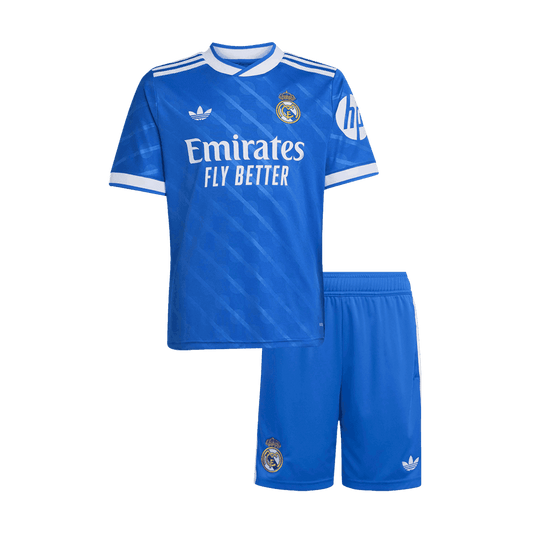 Dziecięcy Zestaw Trzecia Wyjazdowa Real Madrid (Koszulka+Spodenki) 2025/26 - Topowe Koszulki Pilkarskie Sklep Internetowy