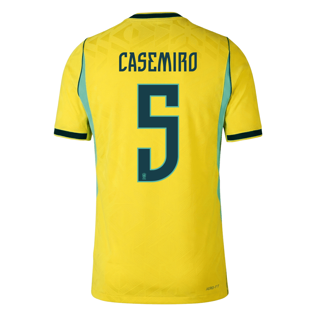 Męska koszulka Brazylii domowa CASEMIRO #5 wersja zawodnicza - Mundial 2026