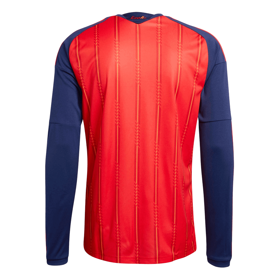 Męska Koszulka Domowa Spain 2026 z Długim Rękawem - World Cup