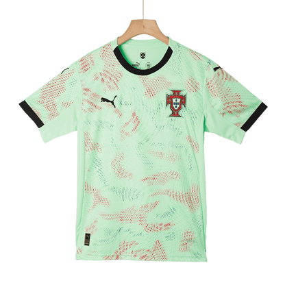 Męska Koszulka Wyjazdowa Portugalia 2025 Zielona - Women's Euro - Topowe Koszulki Pilkarskie Sklep Internetowy