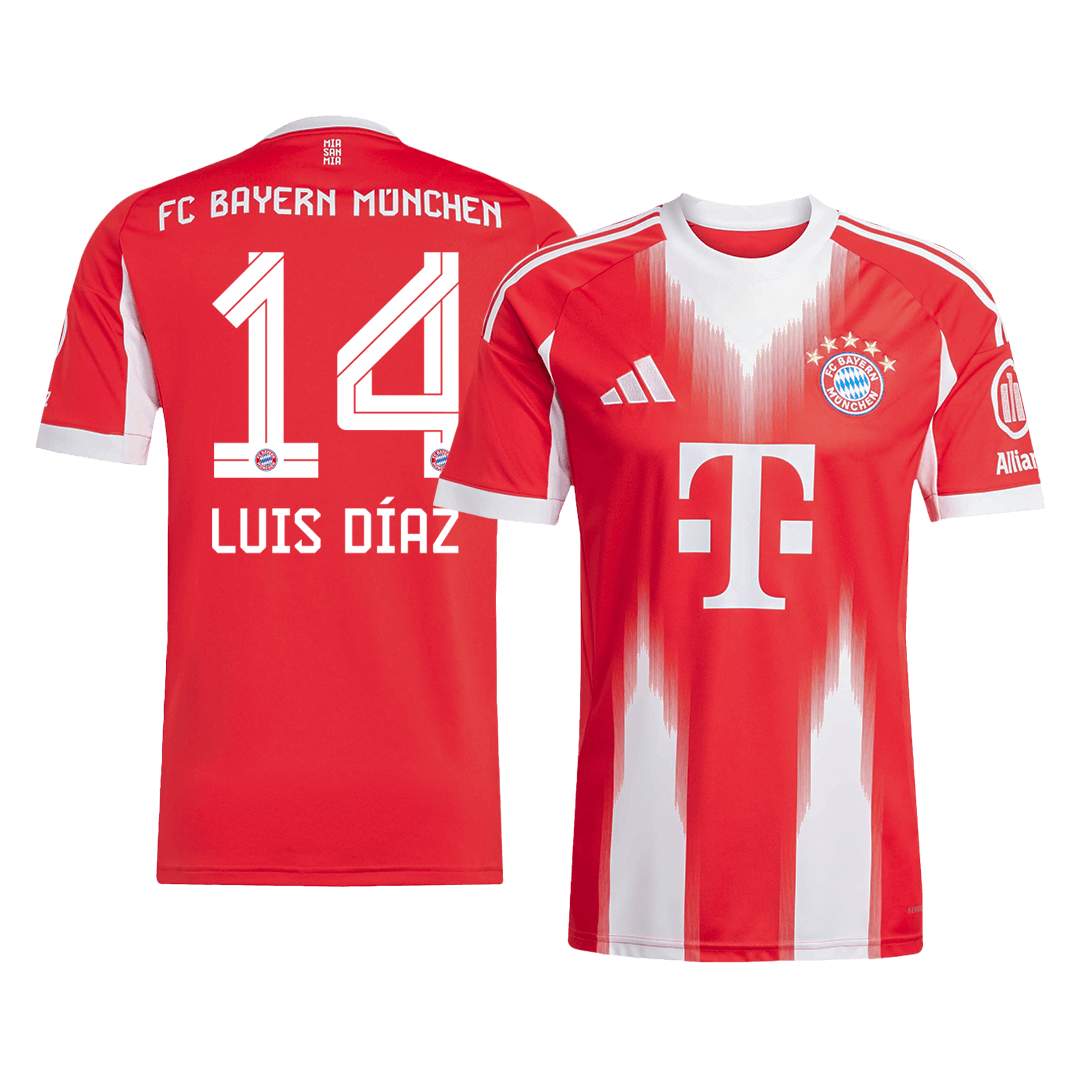 Męska Koszulka Domowa Bayern Monachium LUIS DÍAZ #14 2025/26 [PREMIUM]