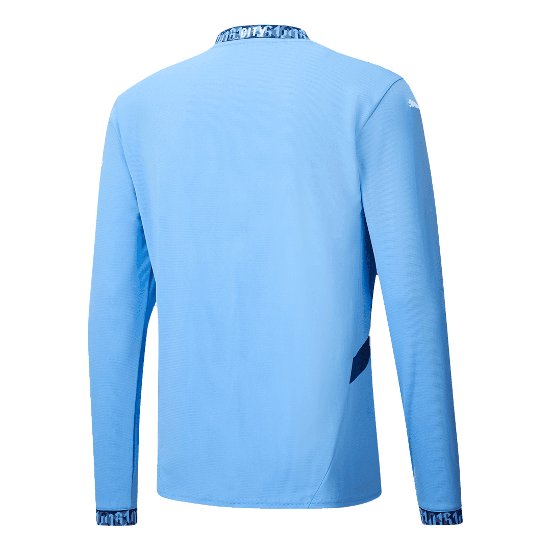 Manchester City Home Koszulka piłkarska z długim rękawem 2024/25 - Topowe Koszulki Pilkarskie Sklep Internetowy