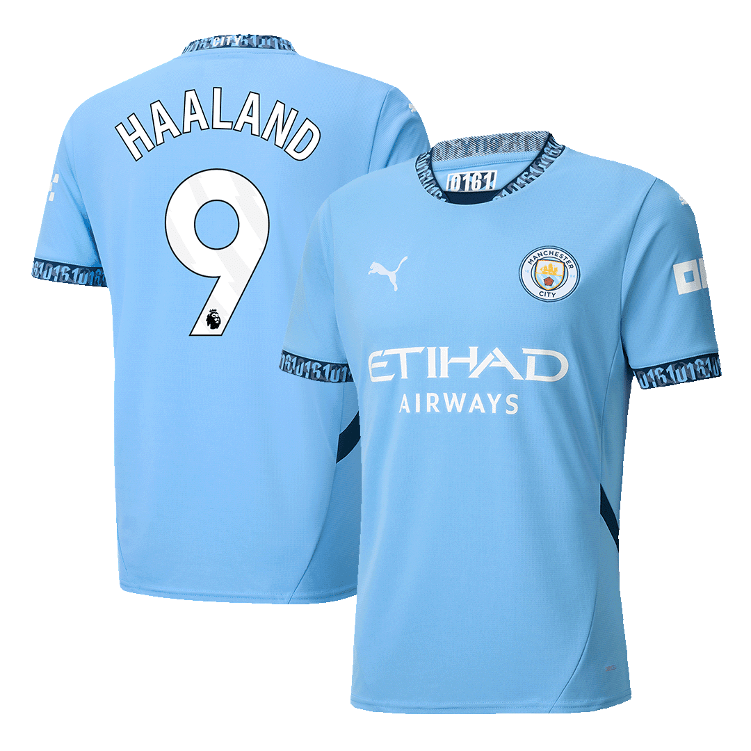 HAALAND #9 Manchester City Koszulka domowa piłkarska 2024/25 - Topowe Koszulki Pilkarskie Sklep Internetowy