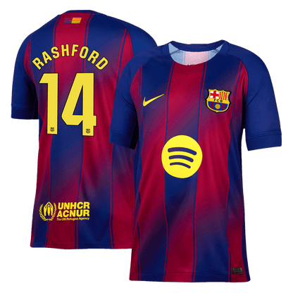 Męska Koszulka Domowa Barcelona RASHFORD #14 2025/26 - Topowe Koszulki Pilkarskie Sklep Internetowy