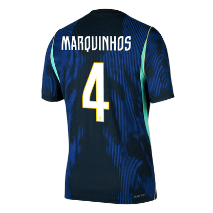 Męska koszulka Brazylii wyjazdowa MARQUINHOS #4 wersja zawodnicza - Mundial 2026