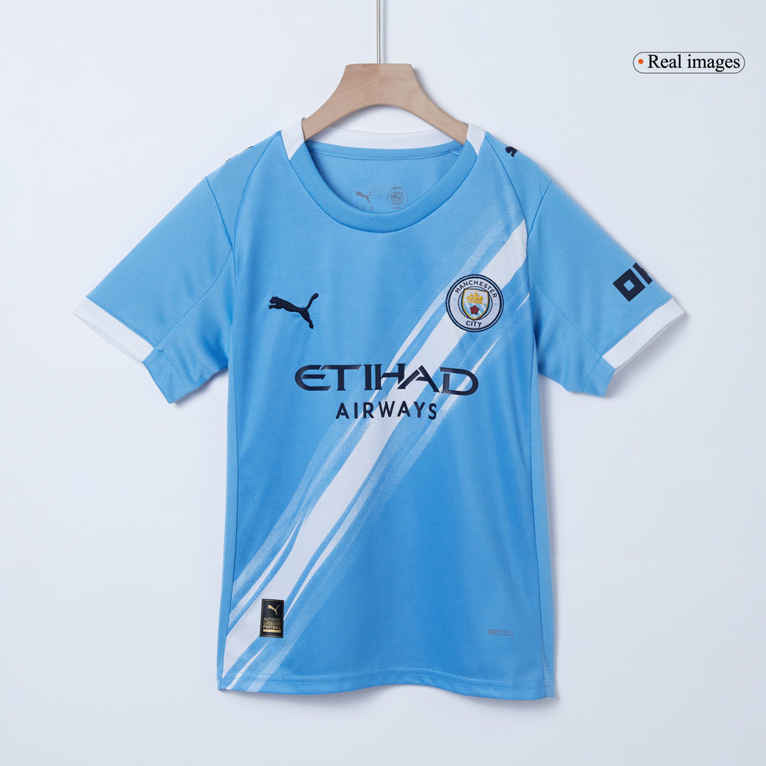 Dziecięcy Zestaw Domowa Manchester City (Koszulka + Spodenki + Skarpety) 2025/26