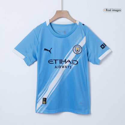 Dziecięcy Zestaw Domowa Manchester City (Koszulka + Spodenki + Skarpety) 2025/26