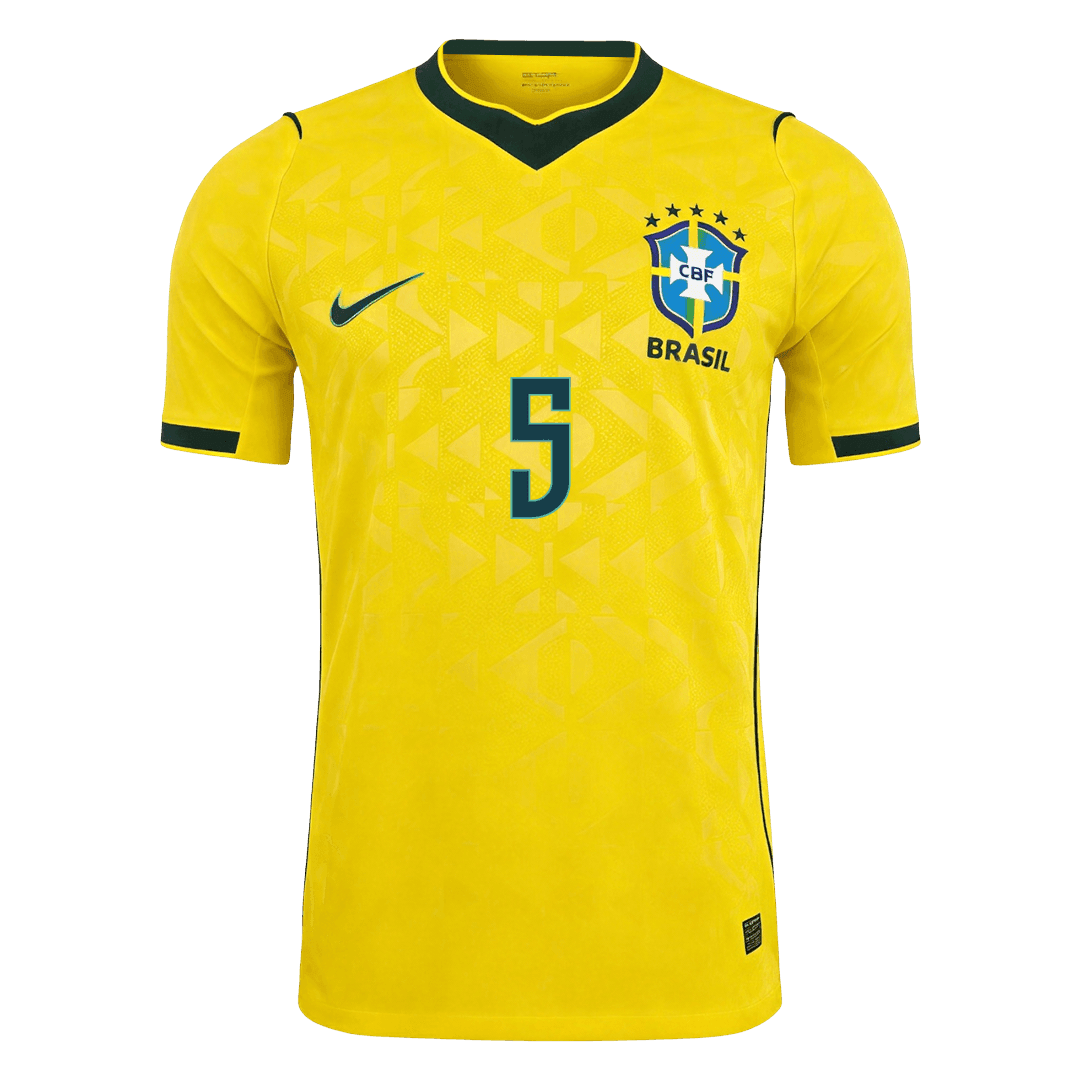 Męska koszulka Brazylii domowa CASEMIRO #5 wersja zawodnicza - Mundial 2026