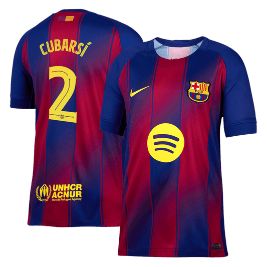Męska Koszulka Domowa Barcelona CUBARSÍ #2 2025/26 - UCL - Topowe Koszulki Pilkarskie Sklep Internetowy