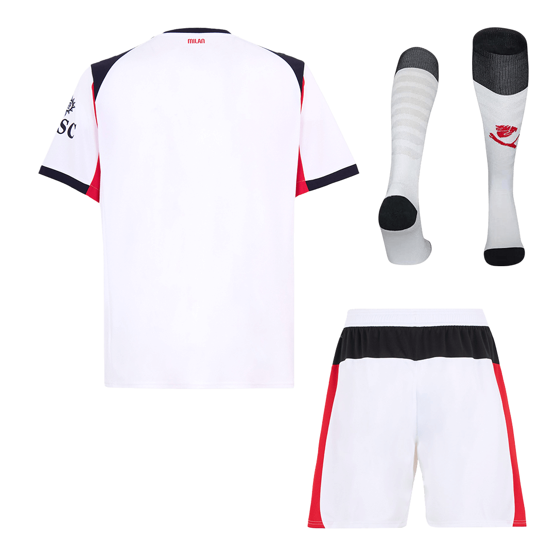 Męski Zestaw Wyjazdowa AC Milan (Koszulka + Spodenki + Skarpety) 2025/26