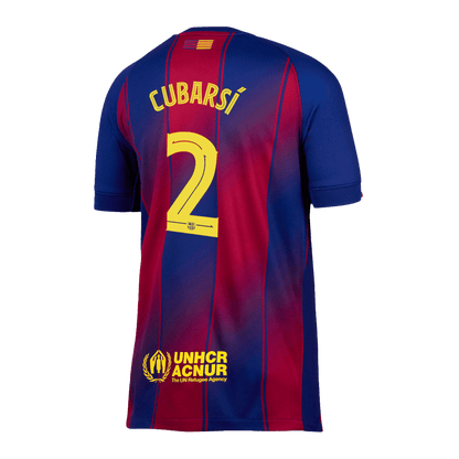 Męska Koszulka Domowa Barcelona CUBARSÍ #2 2025/26 - UCL - Topowe Koszulki Pilkarskie Sklep Internetowy