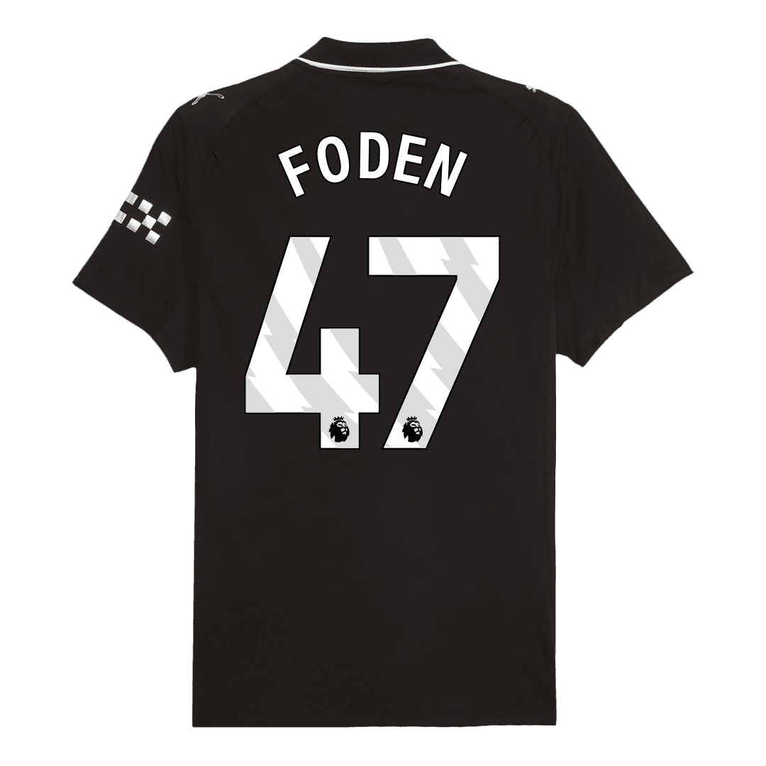 Męska Koszulka Wyjazdowa Manchester City FODEN #47 Wersja Piłkarska 2025/26 - Slim Fit - Topowe Koszulki Pilkarskie Sklep Internetowy