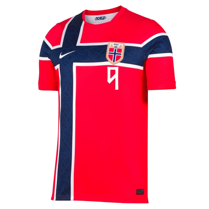 Męska koszulka Norwegii domowa BRAUT HAALAND #9 wersja zawodnicza – Mundial 2026