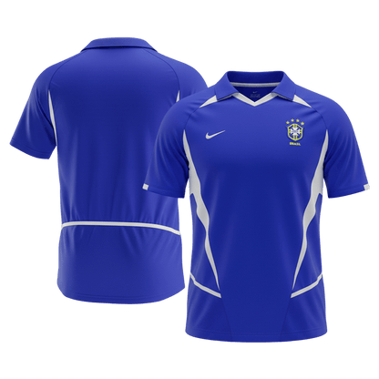 Męska Koszulka Retro Wyjazdowa Brazil 2002