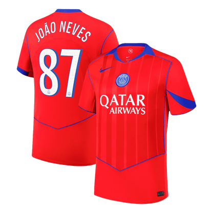 Męska Koszulka Trzecia Wyjazdowa PSG JOÃO NEVES #87 2025/26