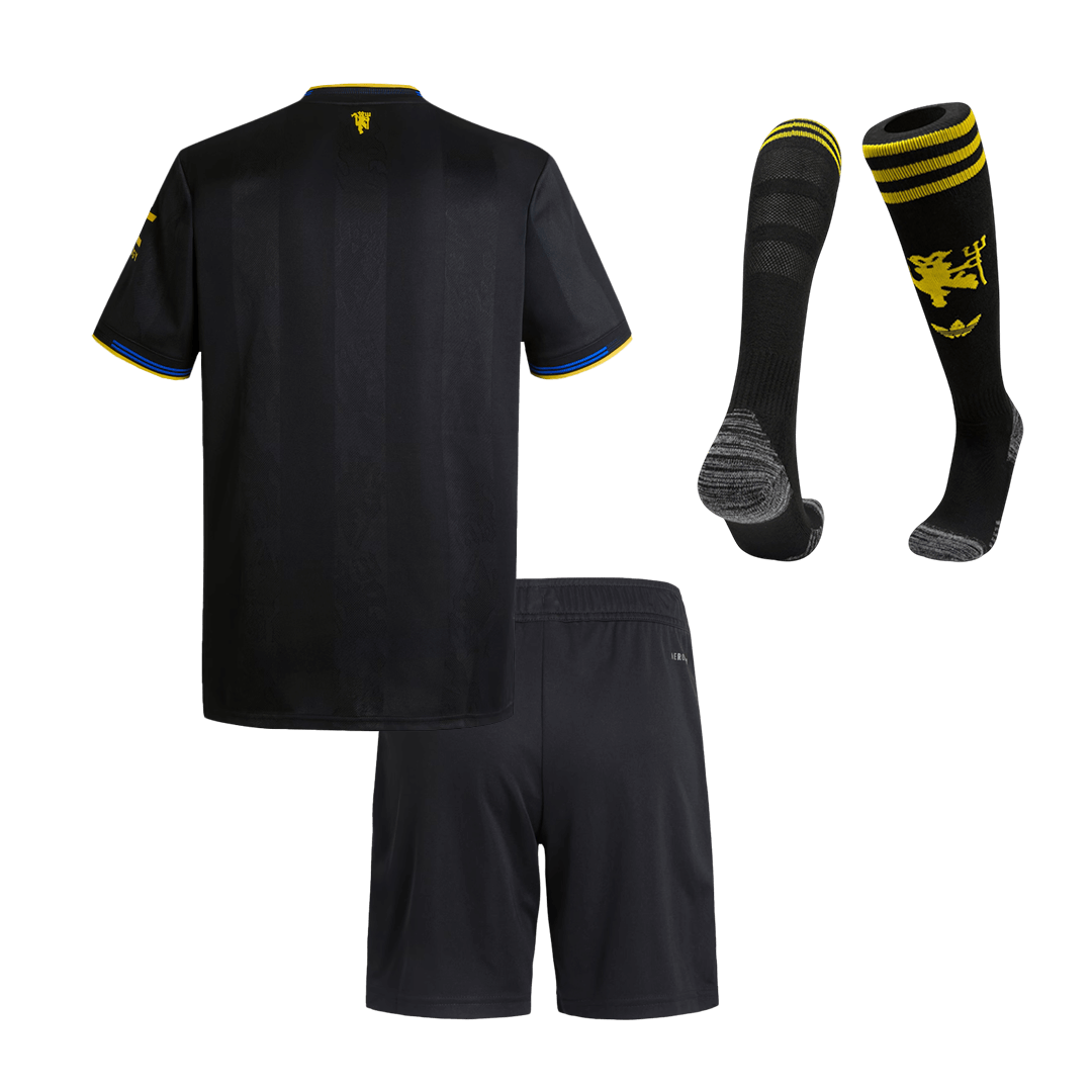 Dziecięcy Zestaw Trzecia Wyjazdowa Manchester United (Koszulka + Spodenki + Skarpety) 2025/26