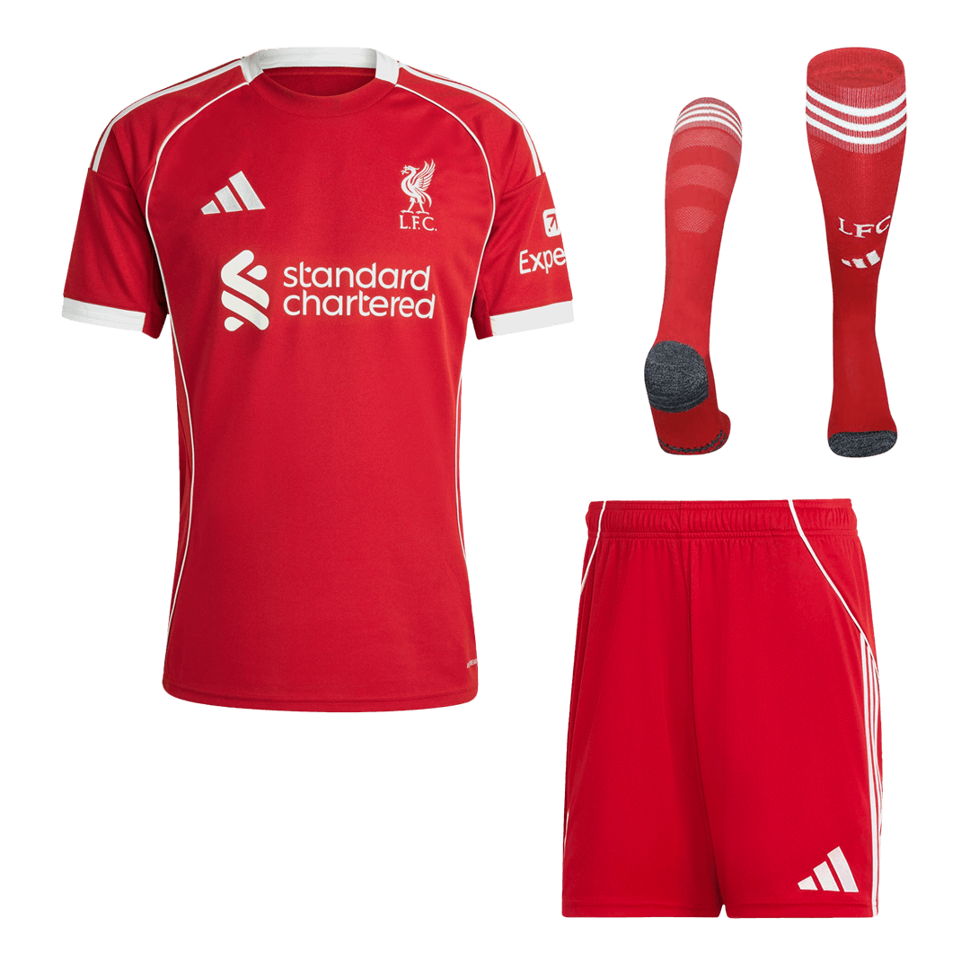 Męski Zestaw Domowa Liverpool (Koszulka + Spodenki + Skarpety) 2025/26