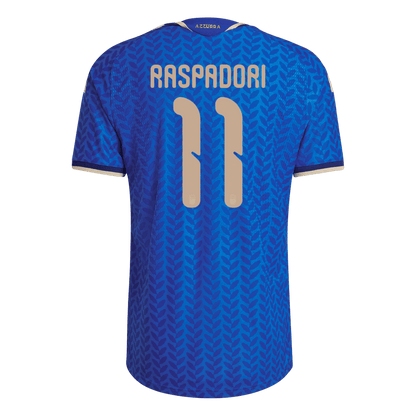 Męska Koszulka Domowa Italy RASPADORI #11 Wersja Piłkarska World Cup 2026 - Slim Fit