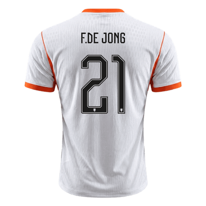 Męska koszulka Holandii wyjazdowa F.DE JONG #21 wersja zawodnicza - Mundial 2026