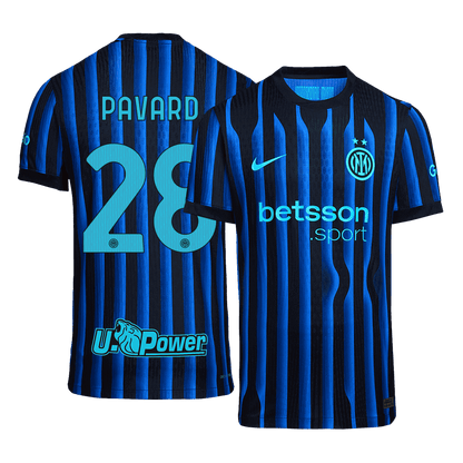 Męska Koszulka Domowa Inter Milan PAVARD #28 Wersja Piłkarska 2025/26 - Slim Fit - Topowe Koszulki Pilkarskie Sklep Internetowy