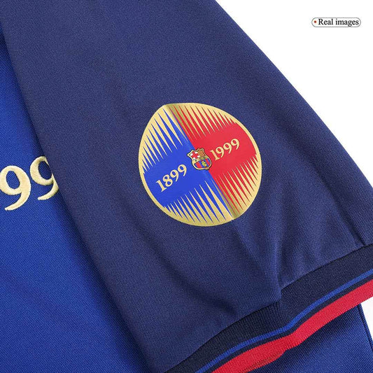 Koszulka Retro Domowa Barcelona RIVALDO #11 1999/00 - 100th Anniversary - Topowe Koszulki Pilkarskie Sklep Internetowy