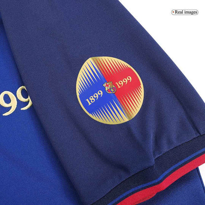 Koszulka Retro Domowa Barcelona KLUIVERT #9 1999/00 - 100th Anniversary - Topowe Koszulki Pilkarskie Sklep Internetowy