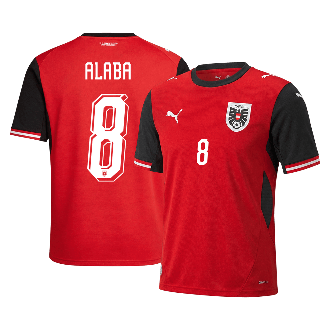 Męska koszulka Austrii domowa ALABA #8 – Mundial 2026