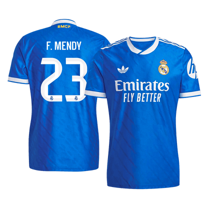 Męska Koszulka Trzecia Wyjazdowa Real Madrid F. MENDY #23 Wersja Piłkarska 2025/26 - Slim Fit