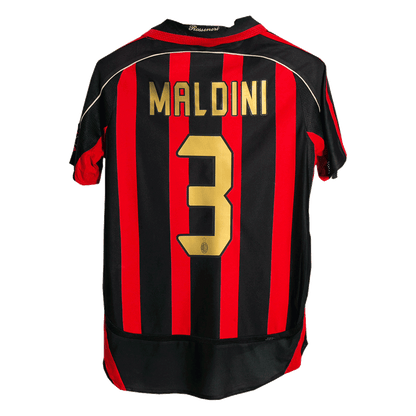 Męska koszulka retro AC Milan 06/07 domowa MALDINI #3 - Topowe Koszulki Pilkarskie Sklep Internetowy