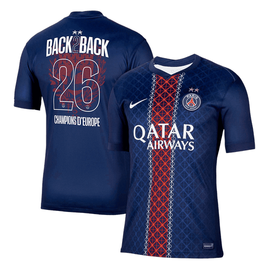 Męska koszulka PSG domowa Champions of Europe #26 2025/26 [PREMIUM]