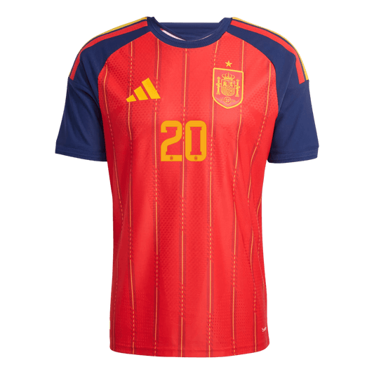 Męska koszulka Hiszpanii domowa PEDRI #20 wersja zawodnicza - Mundial 2026