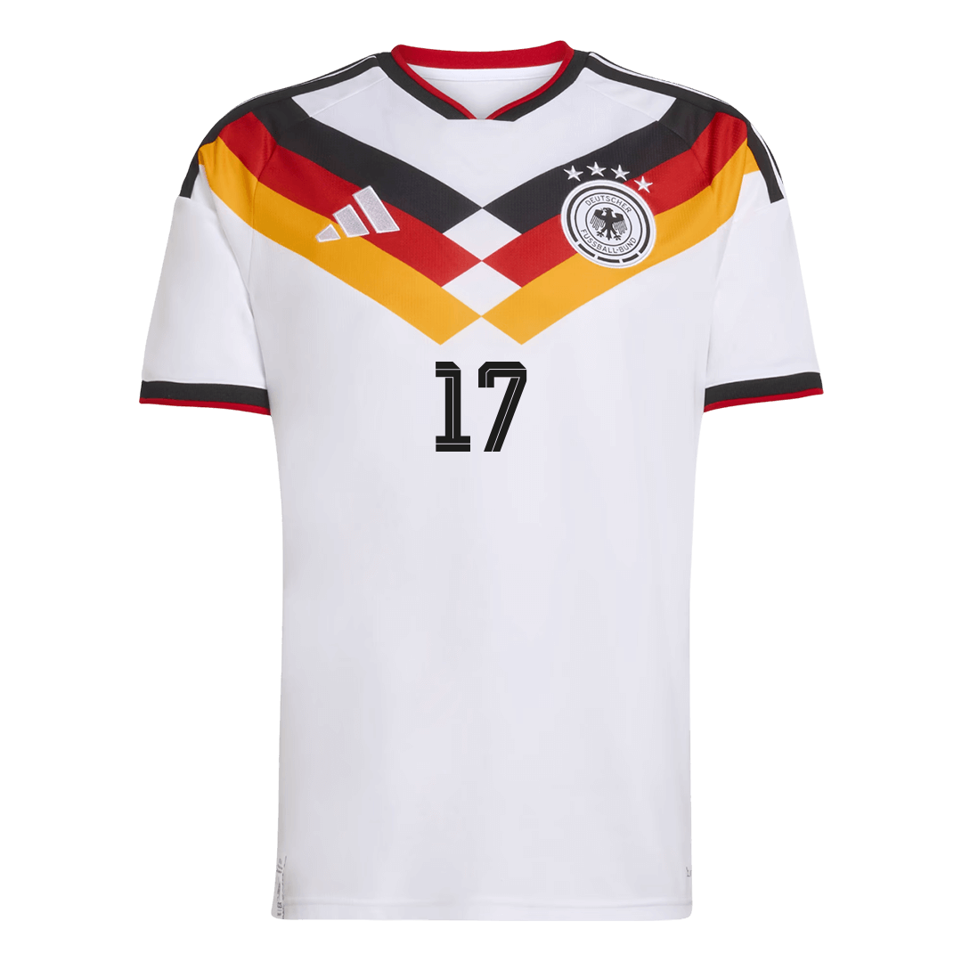 Męska Koszulka Domowa Niemcy WIRTZ #17 World Cup 2026