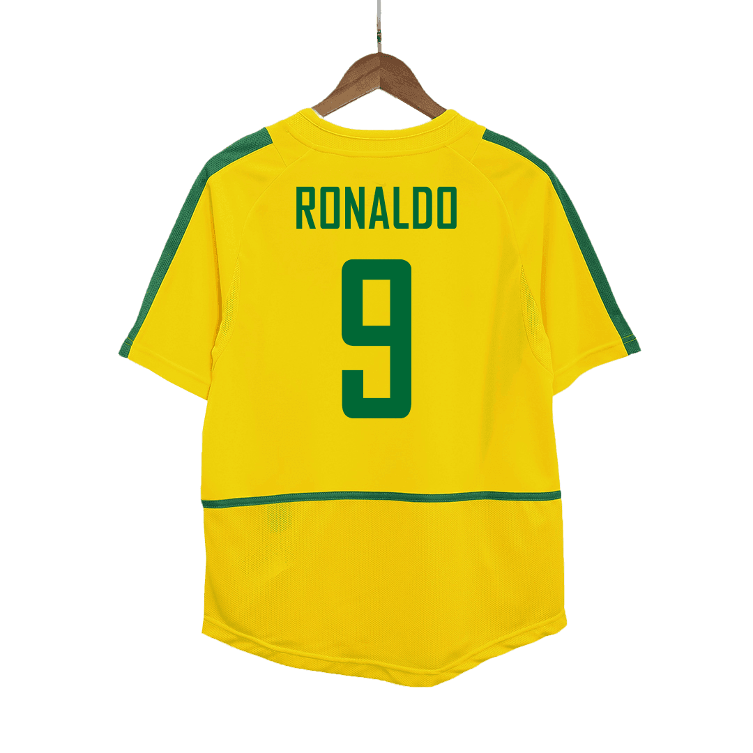 Męska Koszulka Retro Domowa Brazylia RONALDO #9 2002/03 - Topowe Koszulki Pilkarskie Sklep Internetowy