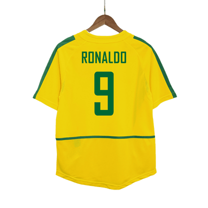 Męska Koszulka Retro Domowa Brazylia RONALDO #9 2002/03 - Topowe Koszulki Pilkarskie Sklep Internetowy